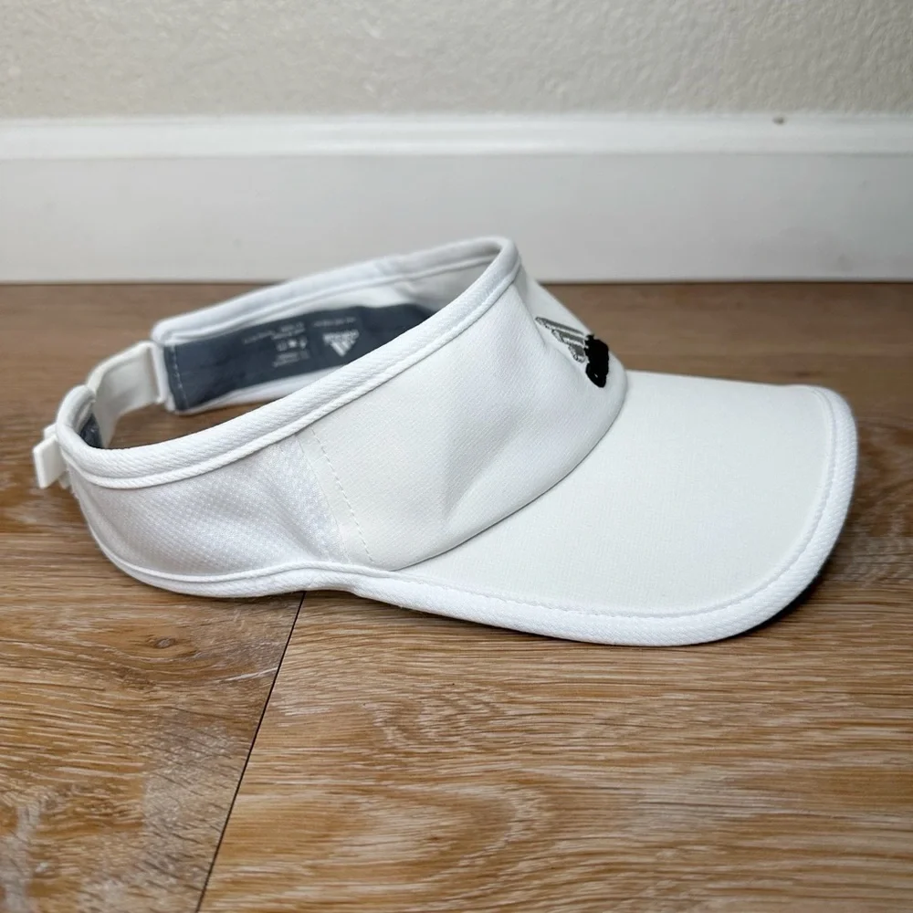 Adidas Unisex Adizero Climacool White Athletic Performance Visor Hat, OS